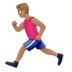 🏃🏽‍♂️ man running: medium skin tone display on Apple